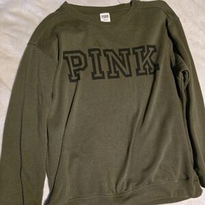 Victoria's Secret Green Pullover Sweatshirt with Long Sleeves